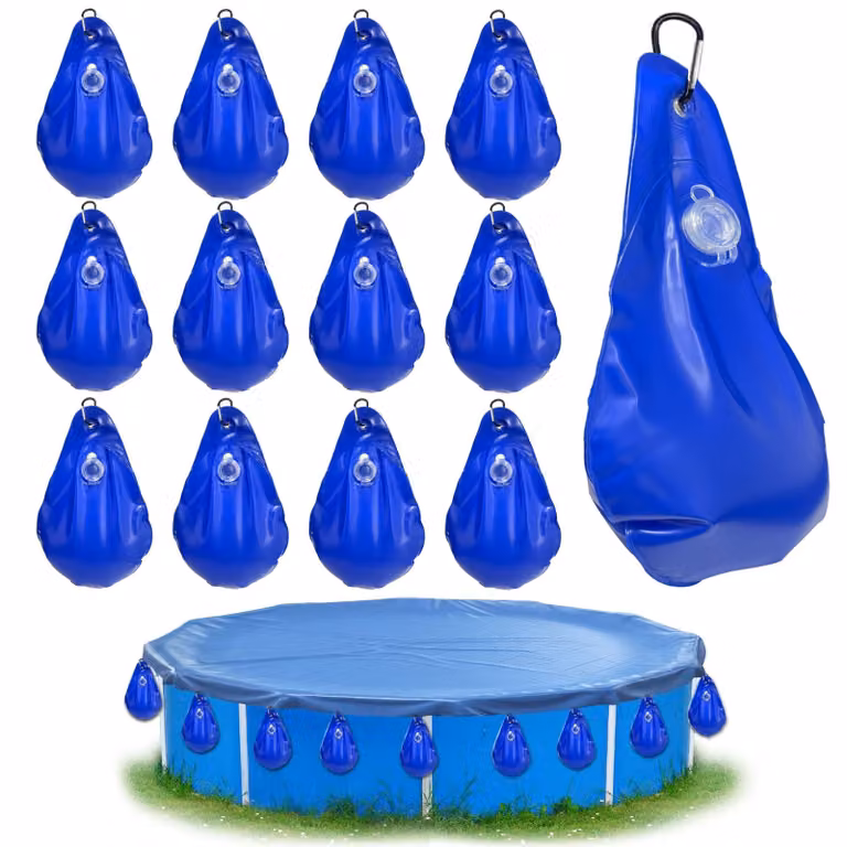 Set di 12 sacche per copertura piscina, resistenti e riutilizzabili