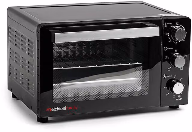 Fornetto Elettrico Melchioni Family Devil 23 l con Grill e Timer, Nero