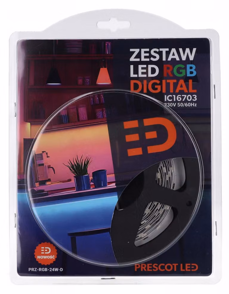 Prescot, striscia LED digitale RGB, set da 5 metri, con alimentatore e controller