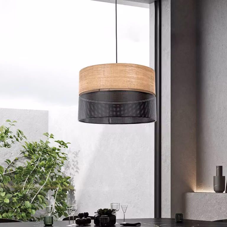 Lampada a sospensione Nicol TK Lighting, dimmerabile, Legno chiaro, Soggiorno / Sala da pranzo, Moderno, Lampada a sospensione