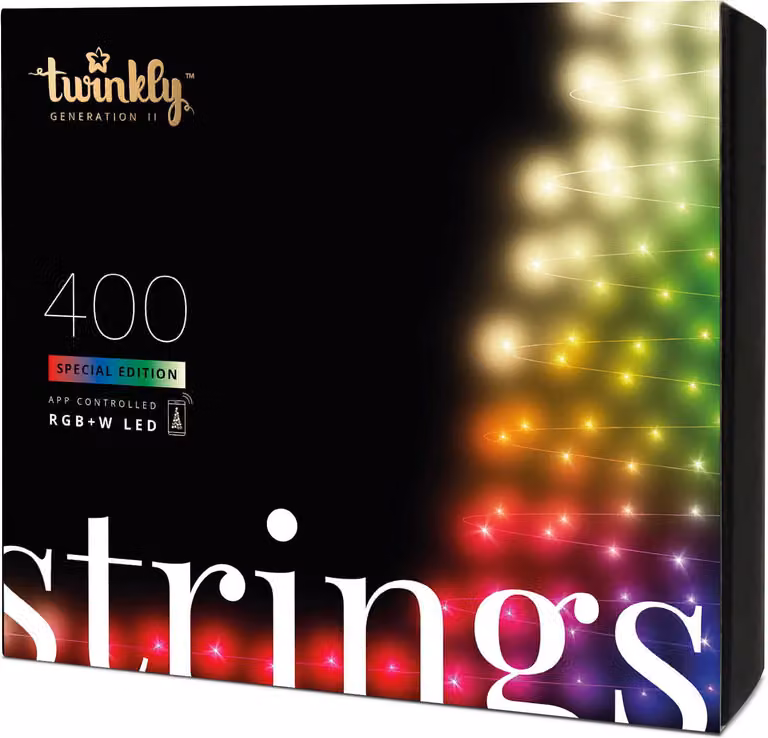 TWINKLY Strings 400 Special Edition (TWS400SPP-BEU) Smart Christmas tree lights 400 LED RGB+W 32 m