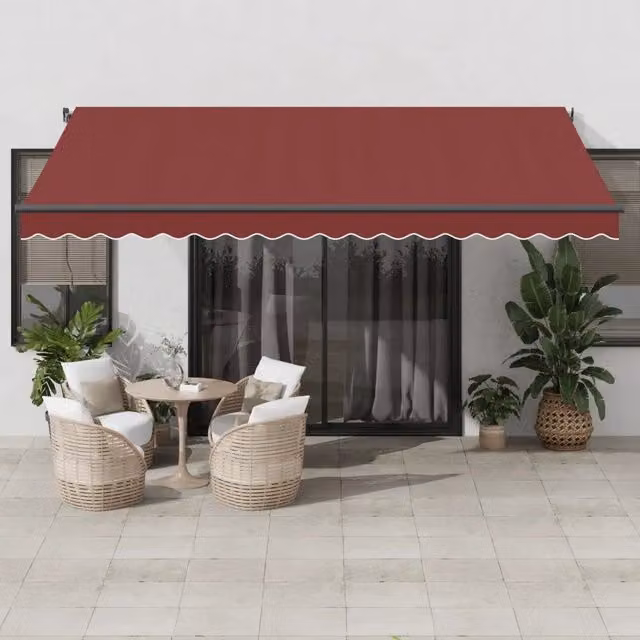 Tenda da Sole Retrattile Automatica Bordò 450x350 cm 3215004