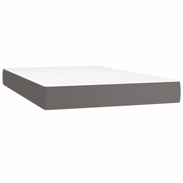 Materasso a Molle Insacchettate Rigidità Media Grigio 120x200x20 cm in Pelle finta