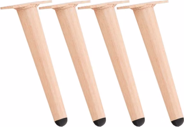Set di 4 gambe per mobili in alluminio - resistenti alla ruggine - protezione in plastica