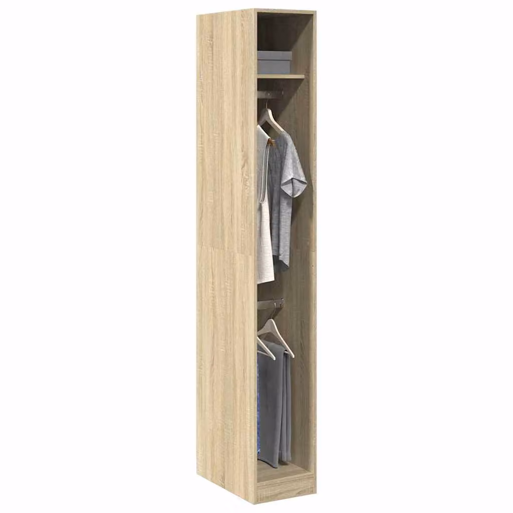 Armadio a muro vidaXL in legno MDF color rovere con ante a battente, L/P/H: 50 x 30 x 200 cm – 1