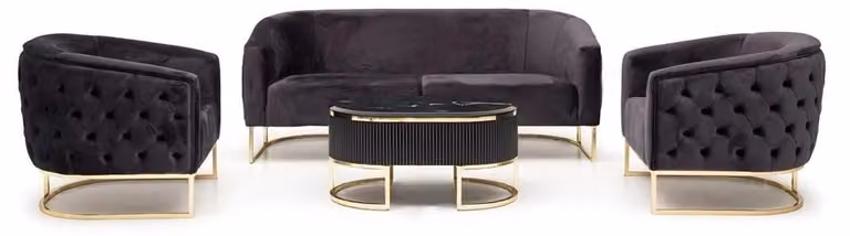 Luxus Sofa Garnitur Set Dreisitzer Design Sessel Couchtisch Relax Couch 3+1+1