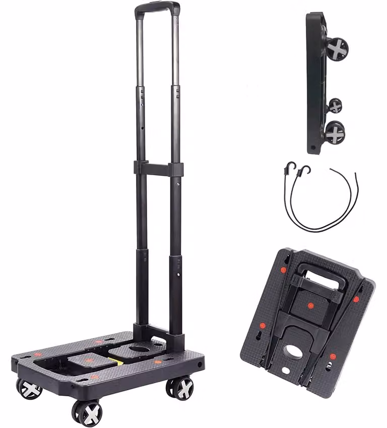 Omgoods - Carrello pieghevole con maniglia estendibile e capacità di carico di 50 kg