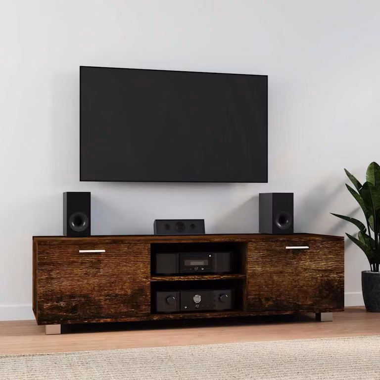 Mobile TV vidaXL in Rovere Fumo, L 140 cm x P 40,5 cm x H 35 cm