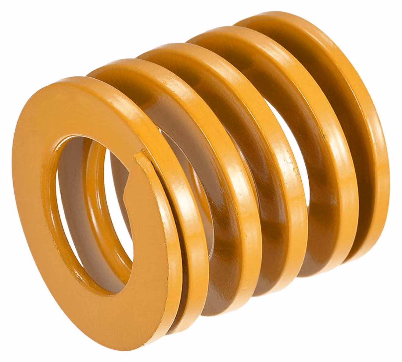 Molla a compressione, diametro esterno 40 mm, lunghezza 40 mm, colore giallo, per carichi leggeri