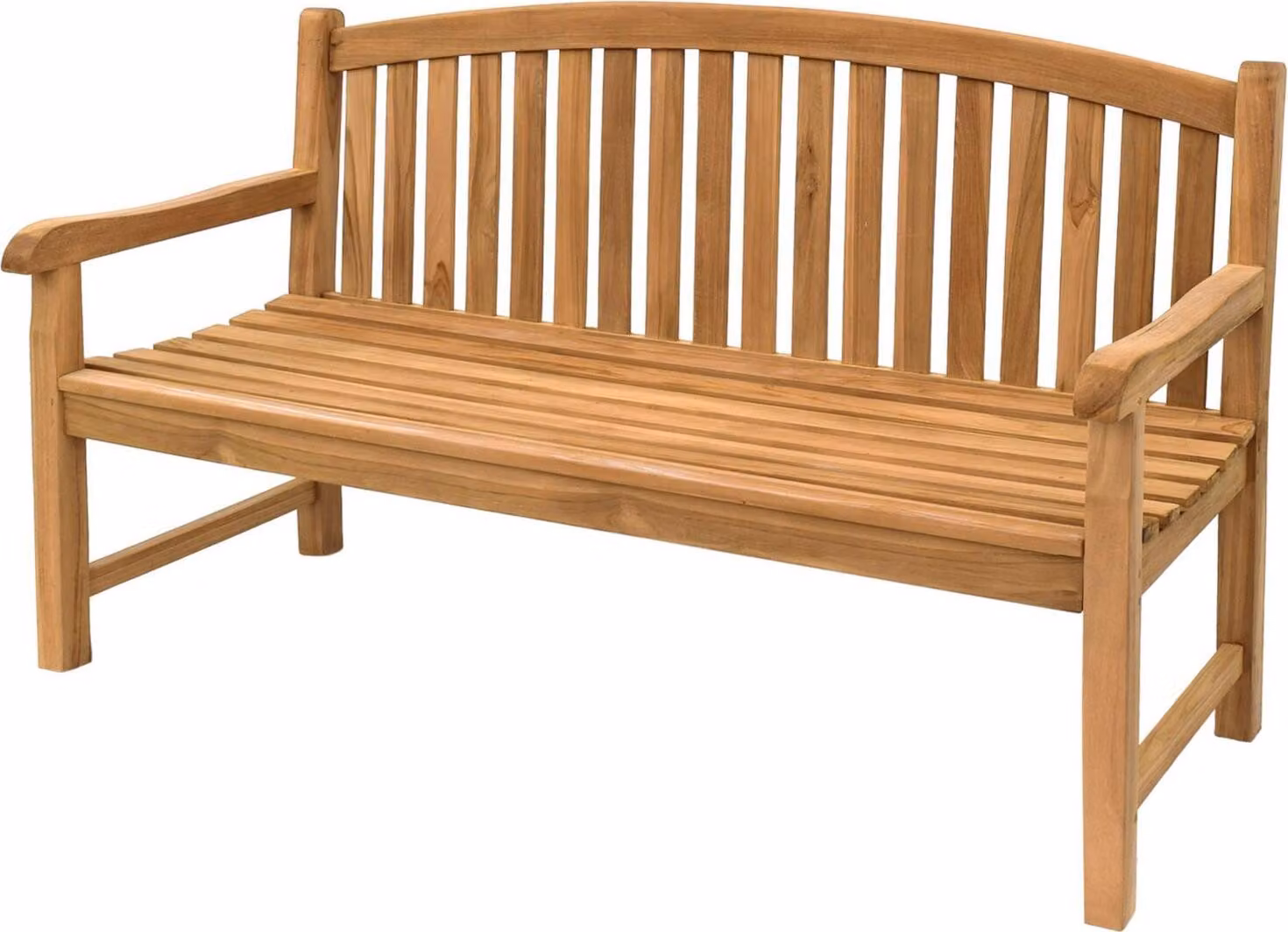 Teakholz Bank Bari 150cm Massivholz Wetterfest