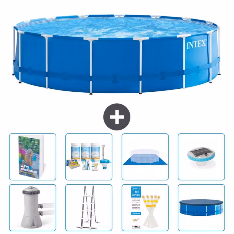 Piscina autoportante rettangolare - 457x122 cm - 7 pezzi - Modello S576
