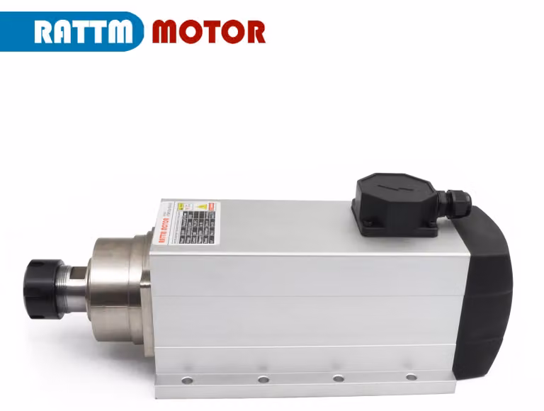 Motore per mandrino di fresa CNC, raffreddato ad aria, 6 kW, 380 V, con inverter (VFD) e pinza di serraggio ER32