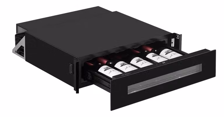 Cantinetta vino integrabile - WineKeeper Exclusive 5S Fullglass Black Push-Pull - mQuvée