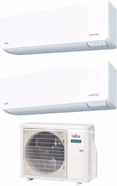Condizionatore Dual Split Fujitsu KG Airstage 9+12 Bianco con Wi-Fi Integrato e Controllo via App Classe Energetica A+++