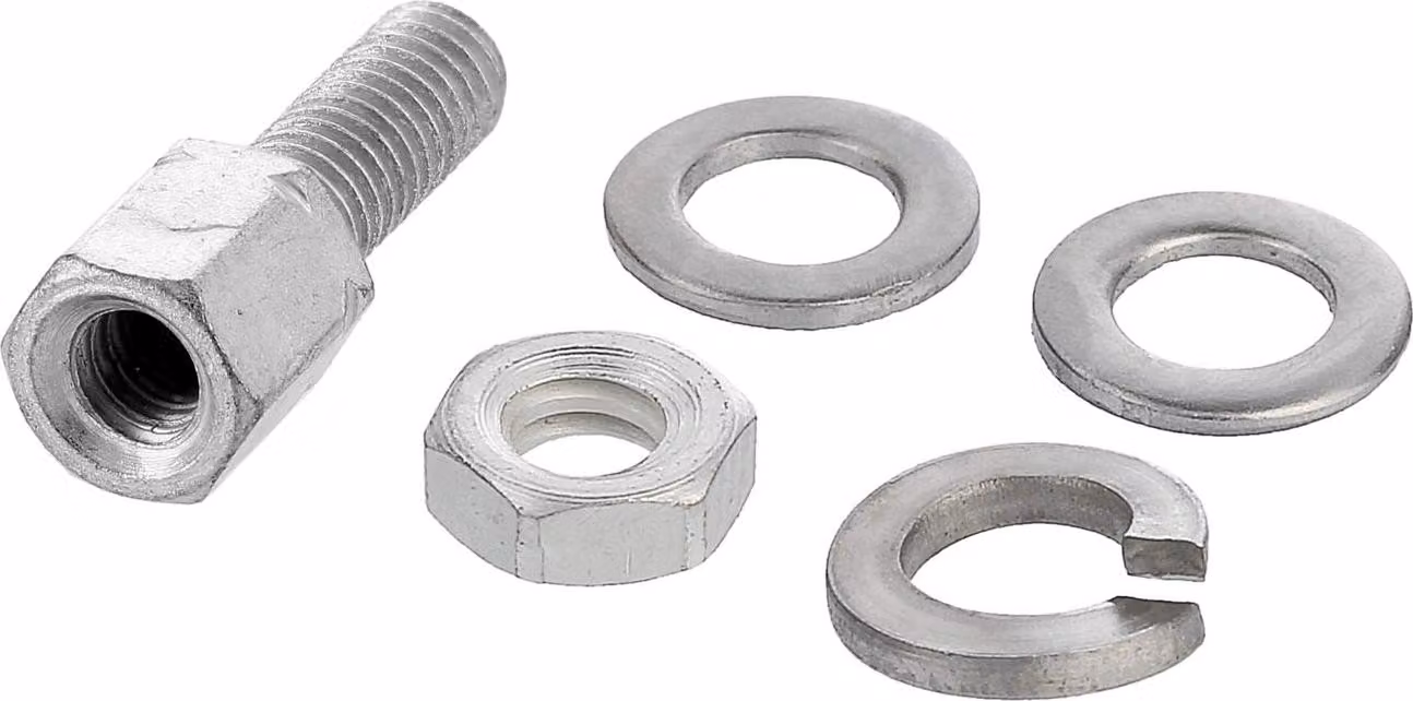 Set di bulloni a vite D-Sub con dado e rondelle adatti per dimensioni 9-50, lunghezza filettatura 8,0 mm - 1 pezzo