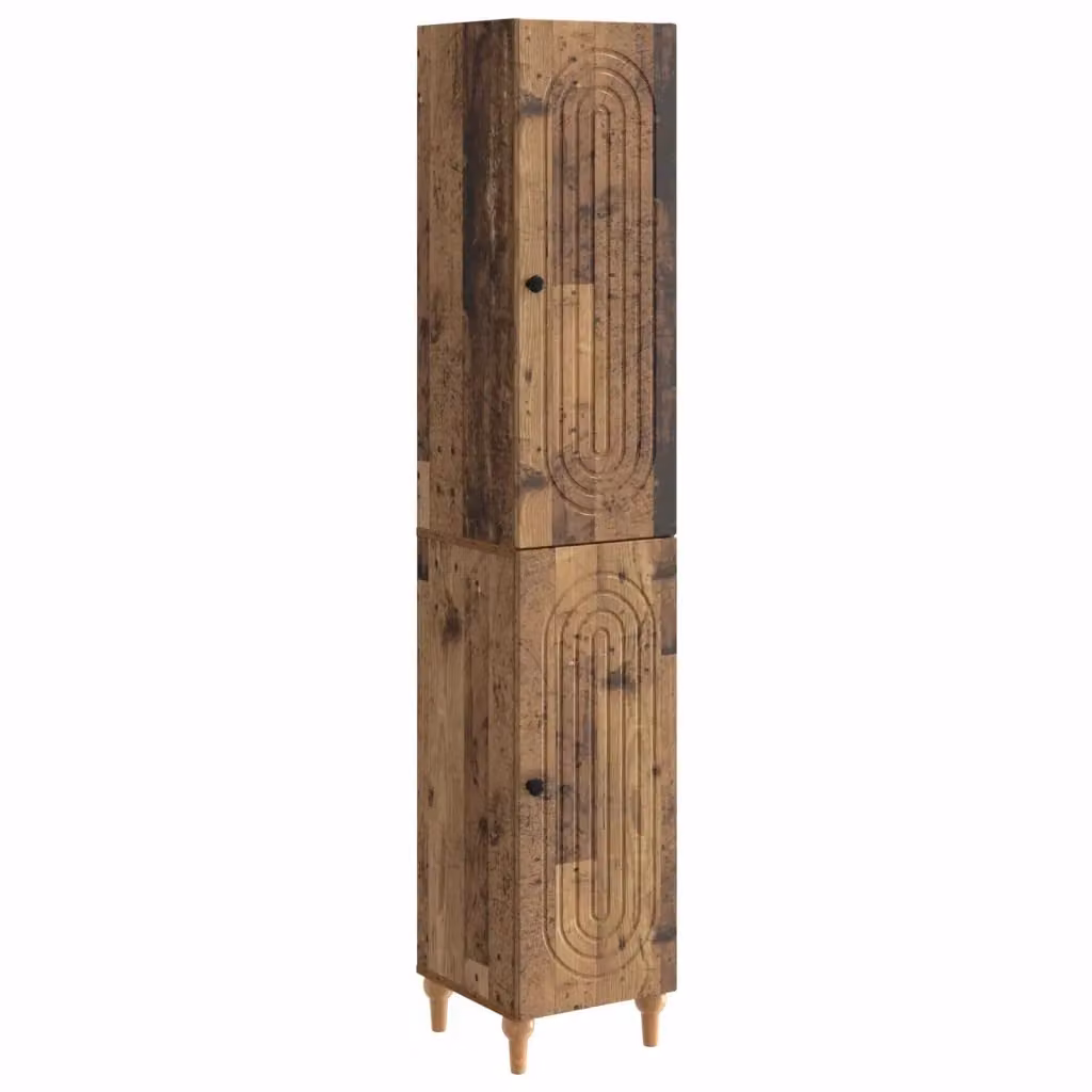 Set di 2 armadi moderni vidaXL in legno marrone con illuminazione LED per soggiorno L/P/H: 90,0 x 34,5 x 33,0 cm – 2
