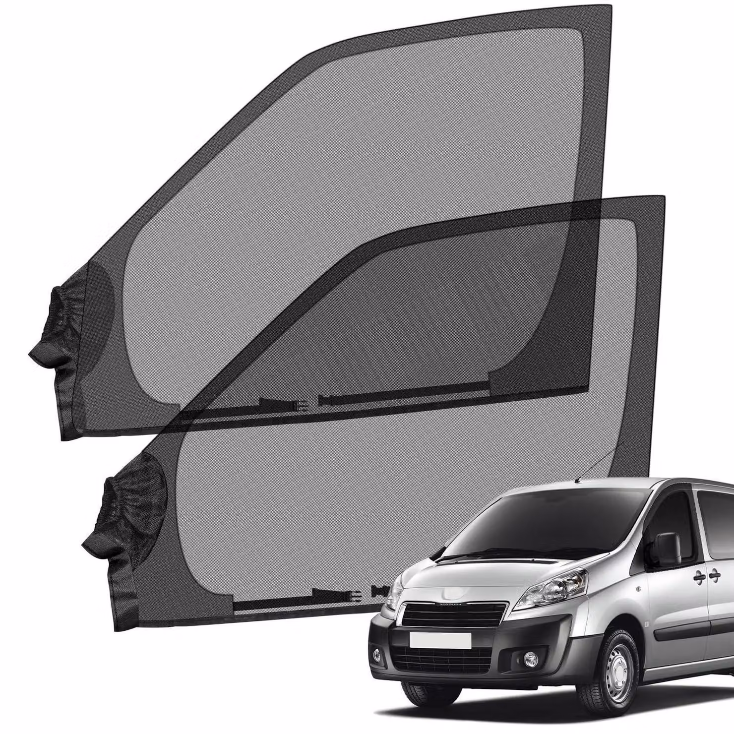 Set di 2 zanzariere per finestrini laterali, compatibili con Citroen Jumpy/Peugeot Expert/Fiat Scudo, dal 1994 al 2025