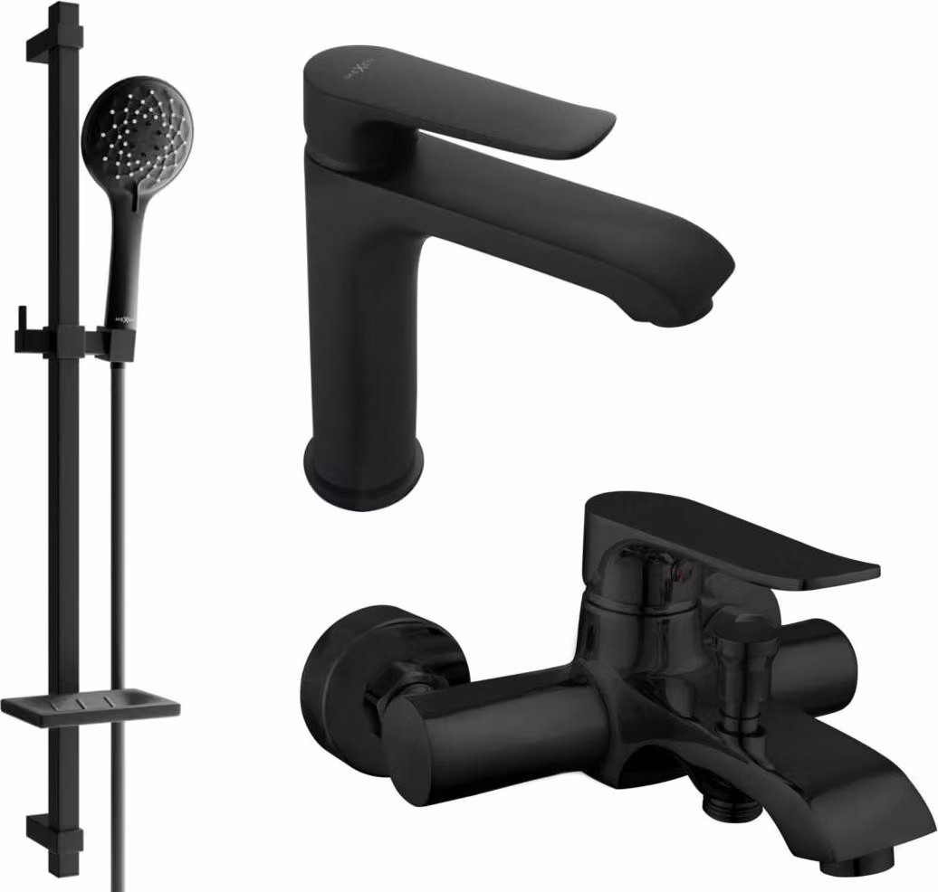 Mexen Pecos DQ40 set da bagno, nero - 72703DQ40-70
