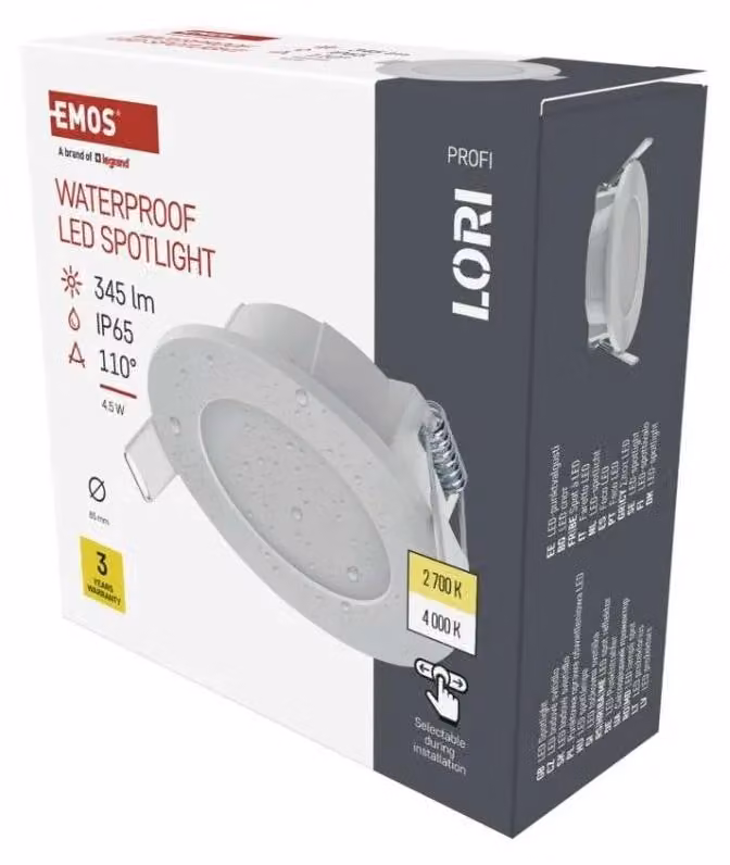 Emos ZV1163 LED LORI 45W 345LM IP65 CCT bílá