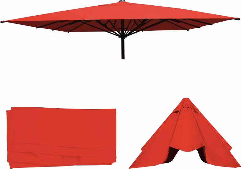 Copertura di ricambio per ombrellone da ristorazione HWC-D20, copertura di ricambio per ombrellone, 5x5m (Ø7,2m) poliestere ~ rosso