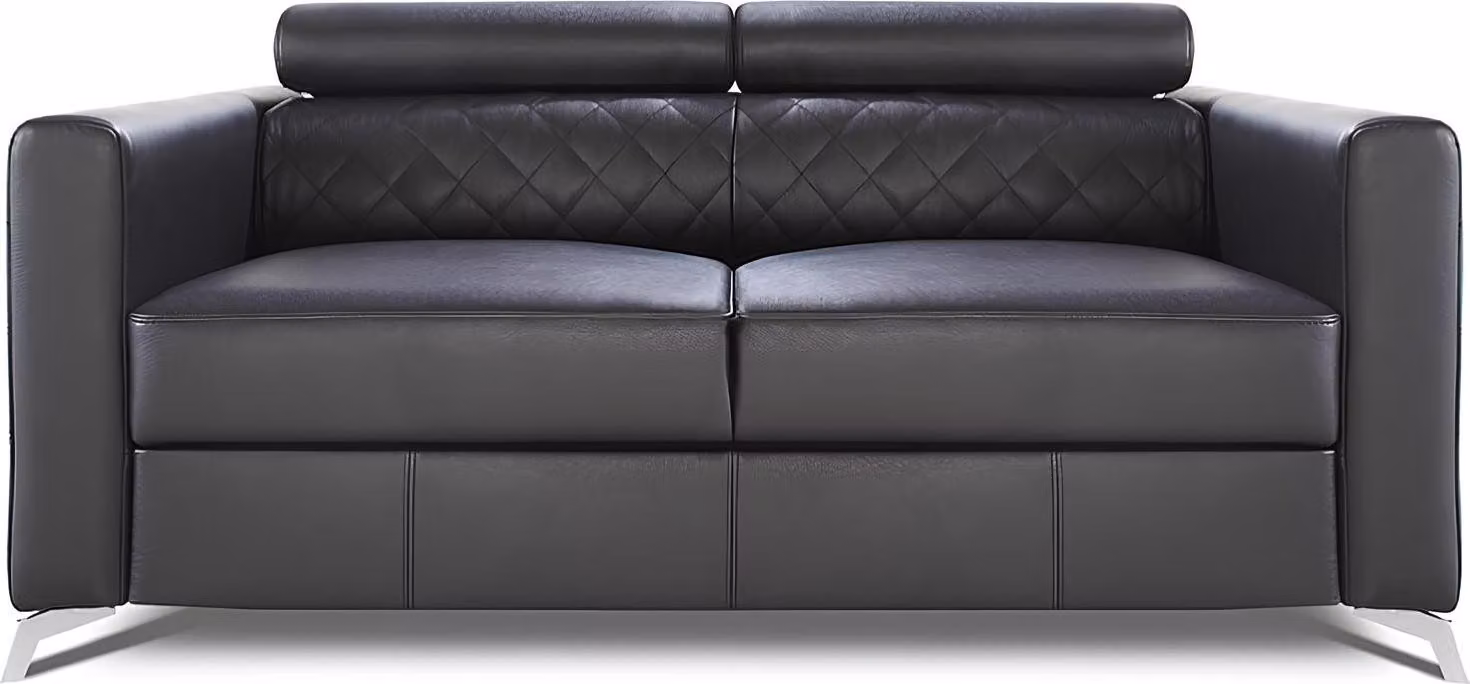 Sofa 2 Sitzer Couch Design Polster Modern 100% Italienisches Leder Klassische