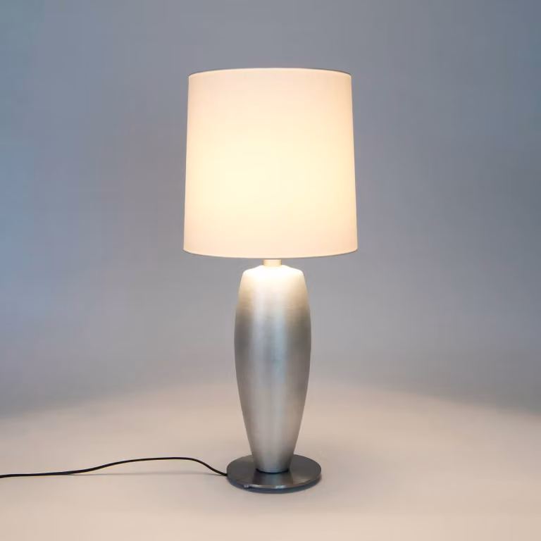 Holländer Lampada da tavolo SIGMA SOTTILE, Cromo / Argento, Soggiorno / Sala da pranzo, Ceramica, Lampada da tavolo