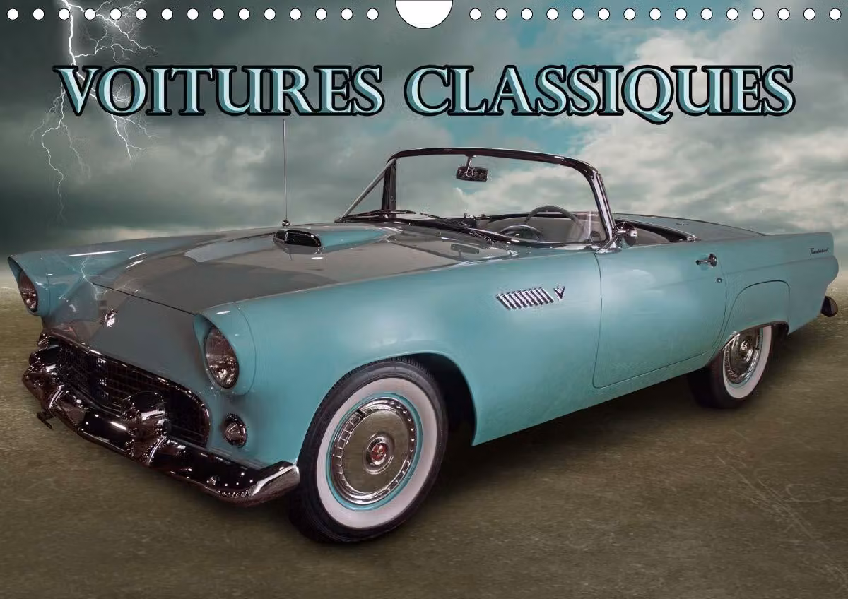 Calendario da parete con auto d'epoca