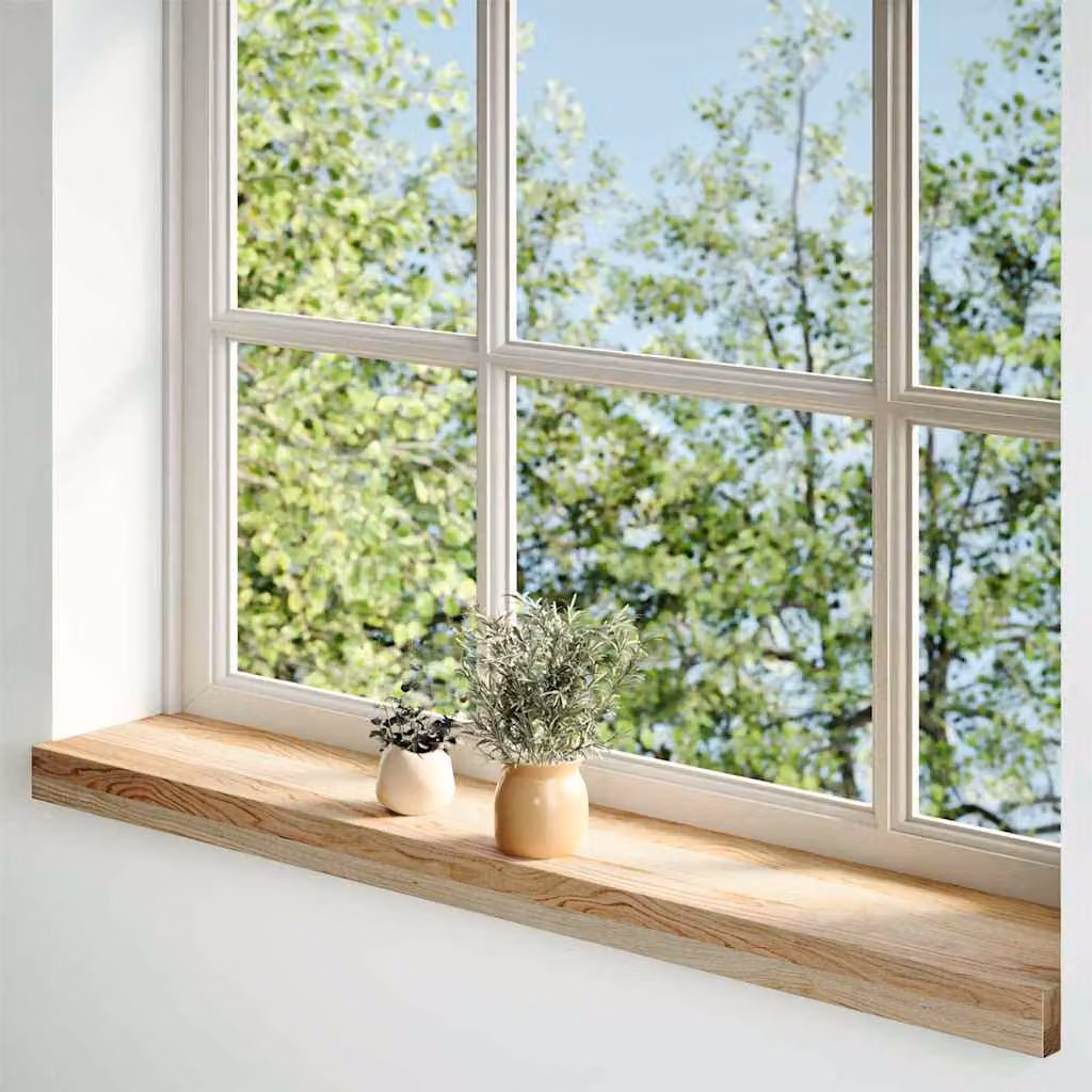 vidaXL Davanzali 2 pz Non Trattati 100x15x2cm Legno Massello di Rovere