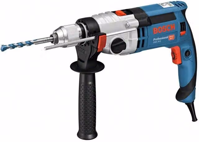 Trapano a percussione Bosch Professional GSB 24-2 blu con potenza di 1100W e 2 velocità