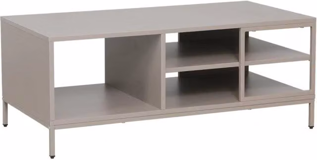 Tavolino rettangolare moderno Casa Collection in MDF laminato beige e grigio L: 100 cm, P: 50 cm, H: 40 cm – 1