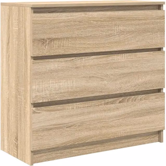 Credenza Buffet da pranzo in Legno Multistrato Rovere Sonoma L: 80 cm, P: 35 cm, H: 76 cm