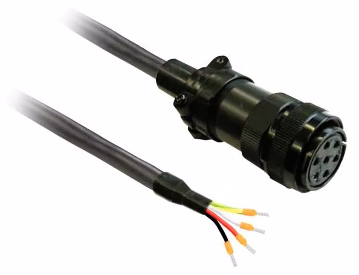 Cavo motore Schneider Electric per servomotore Lexium BCH2 su LXM28, 4x3,3 mm², schermato, senza freno, connettore MIL, 3 m VW3M5D4AR30