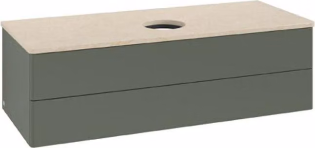 Mobiletto V&B senza struttura frontale Antao 120x36x50cm, WBP botti., lea gre. m Lac