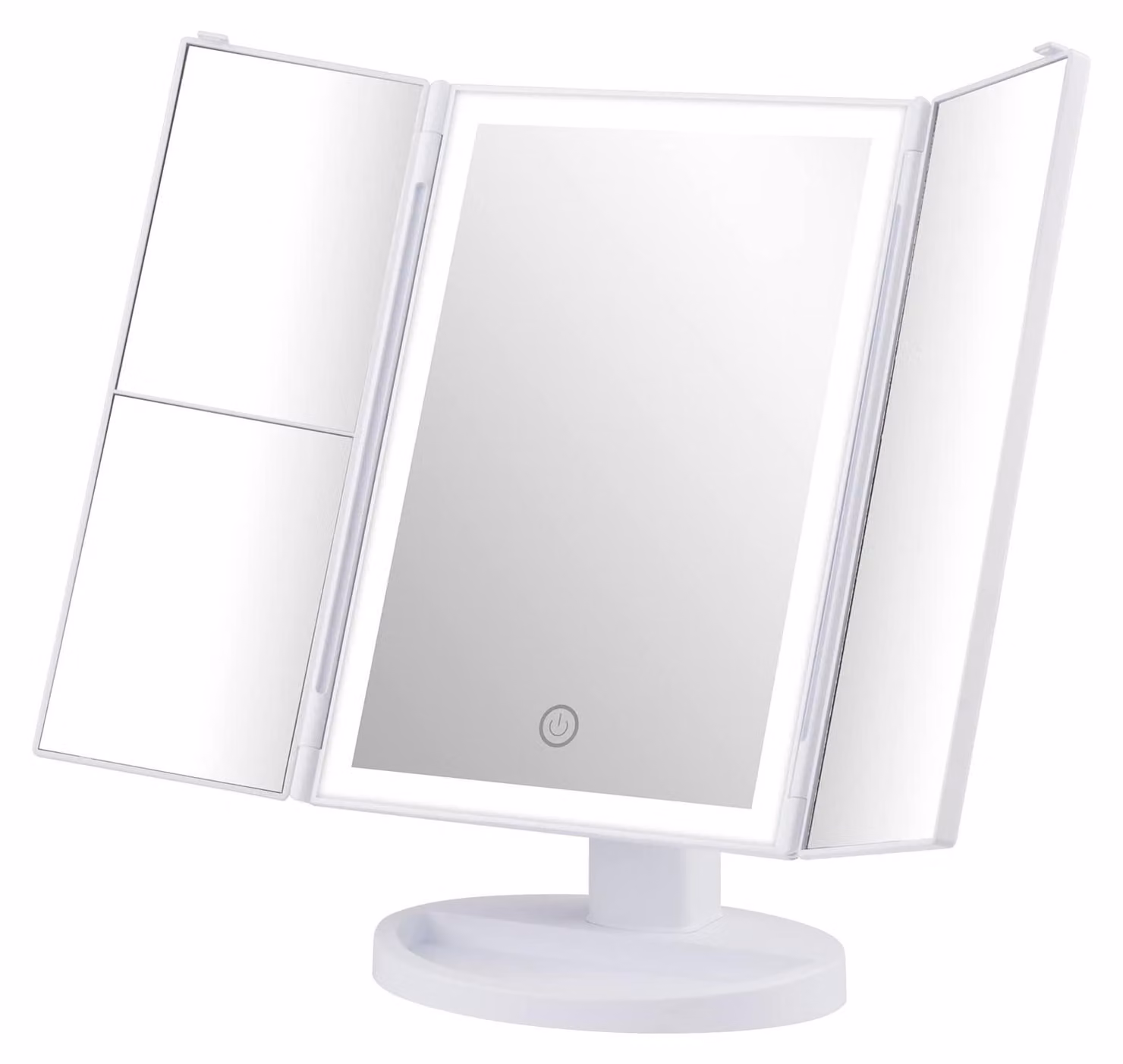 Specchio cosmetico LED, ingrandimento 3x, colore bianco