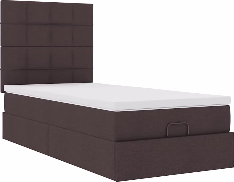 Struttura Letto Pouf con Materasso 90x190 cm in Tessuto