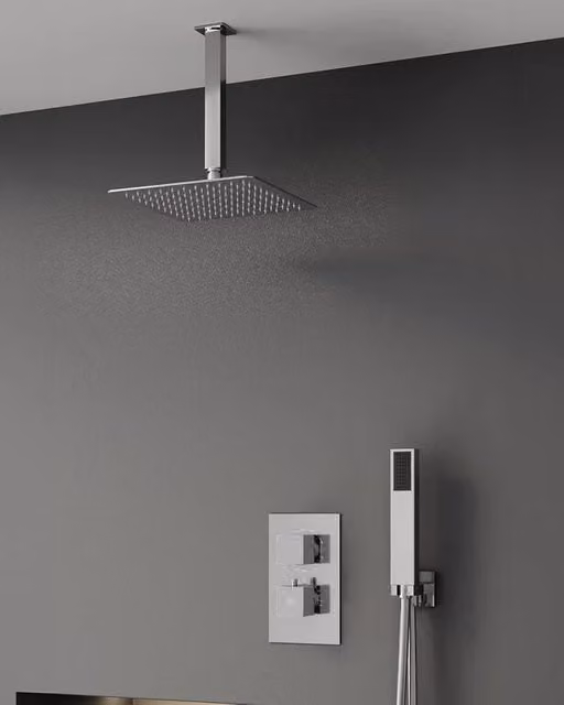 Set doccia da incasso Orion Cromo Termostático rociador a techo DUCHA.ES