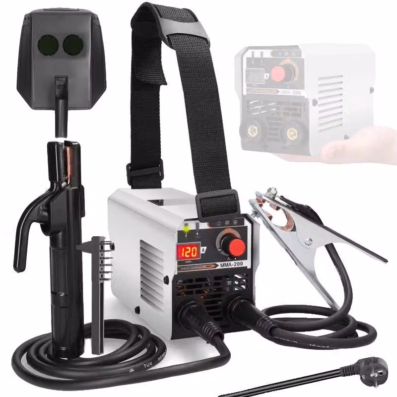 Saldatrice MIG/MMA, con corrente regolabile, due modalità di saldatura, MMA-200A