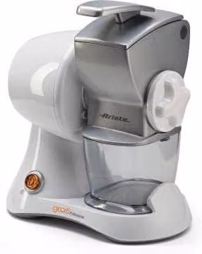 Grattugia elettrica professionale Ariete 448 Gratì con rullo professionale, tramoggia in metallo e contenitore estraibile, 120 W, argento e bianco