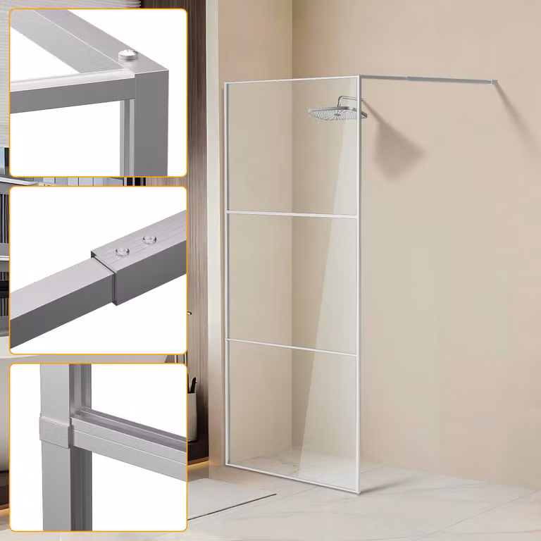 Jayseuw cabina doccia 100X200cm schermo doccia per cabina doccia ESG vetro di sicurezza 5mm argento