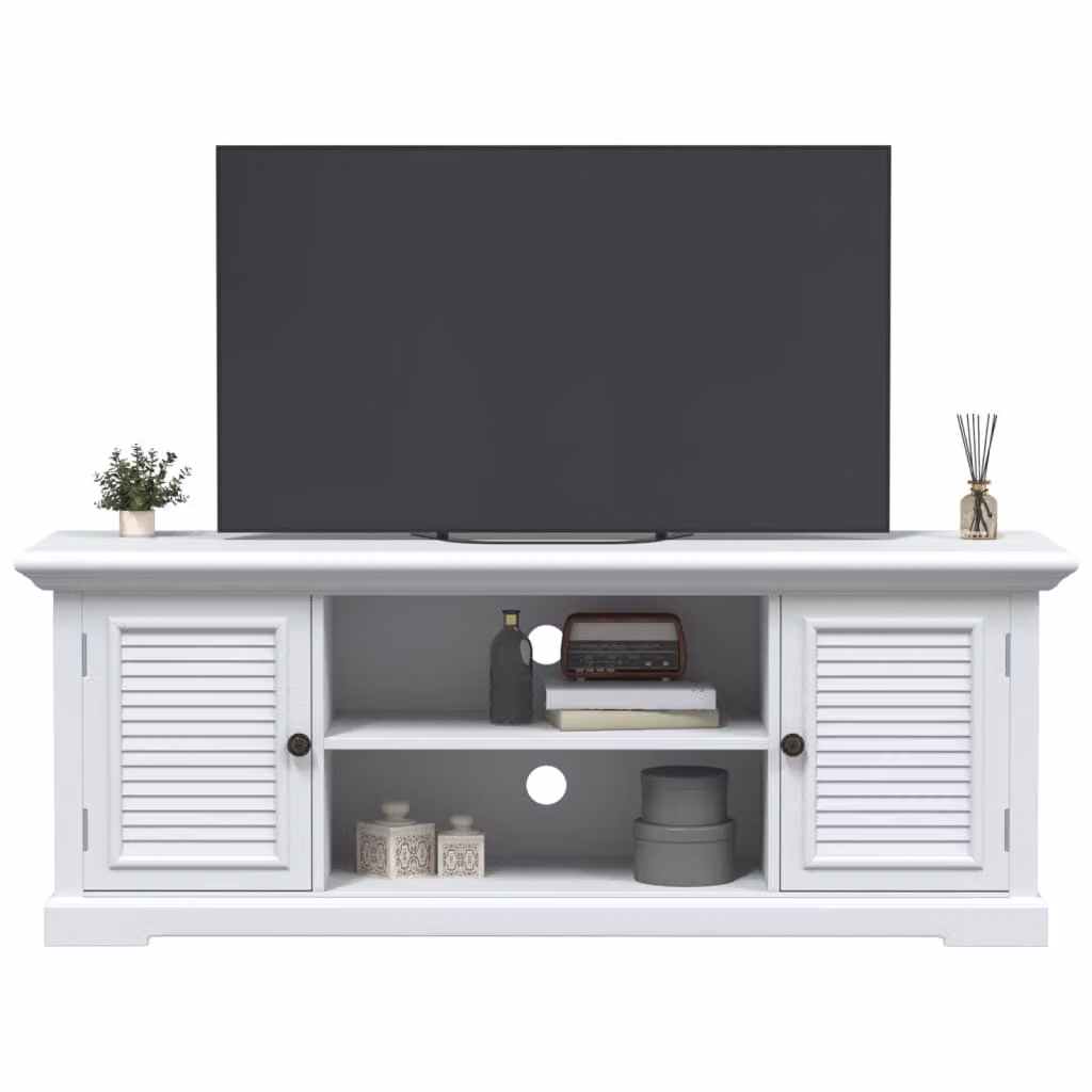 vidaXL Mobile Porta TV Bianco 110x30x41 cm in Legno Multistrato