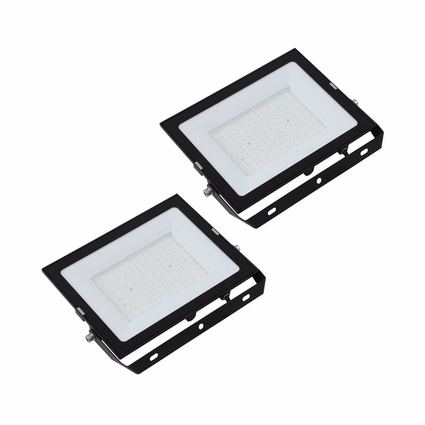 Prios LED faretto da esterno Maikel, 150 W, metallo, set 2 Maikel PRIOS, Nero, Alluminio, Moderno, Applique LED da esterni