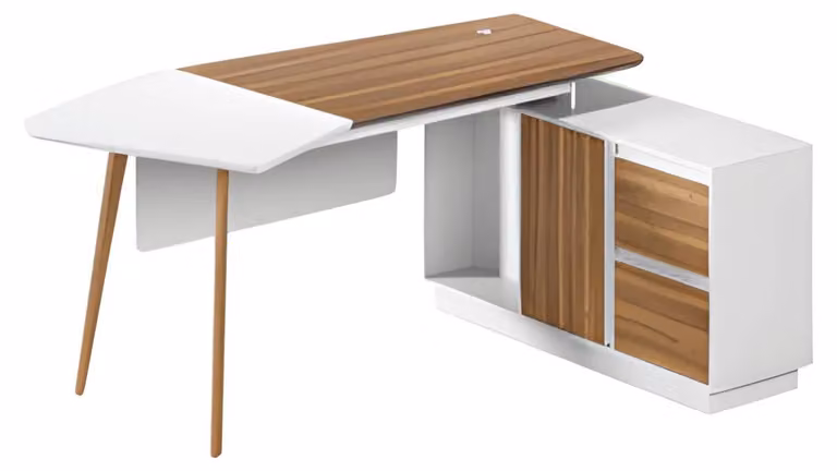 Moderner Schreibtisch Tisch Büro Tische Einrichtung 240x90cm Eckschreibtisch