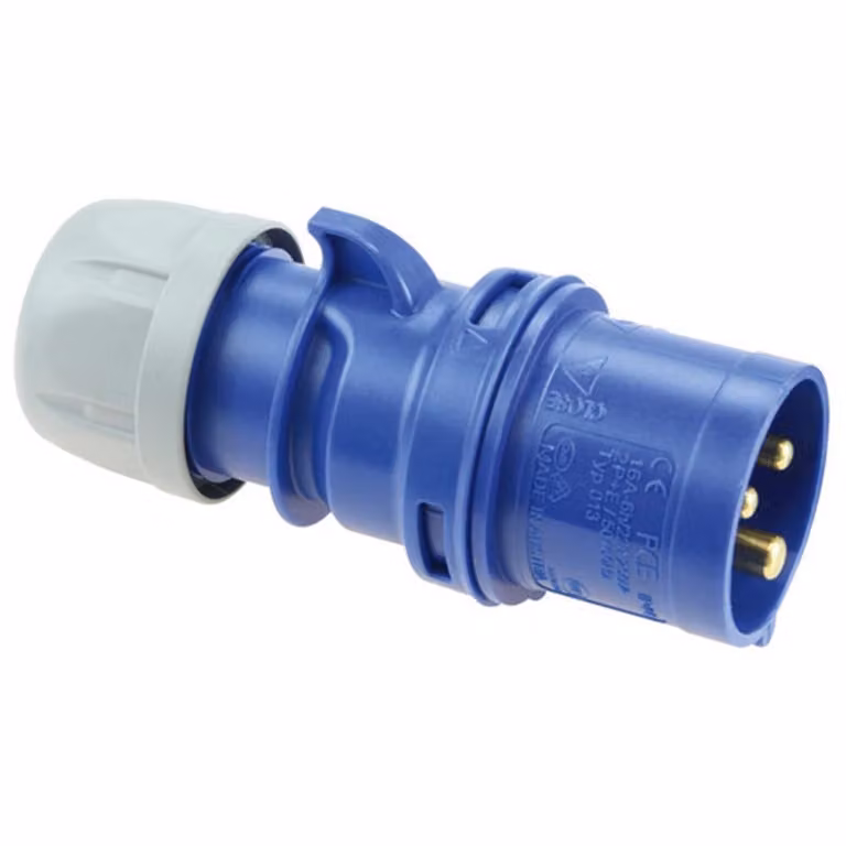 Spina per corrente trifase blu 16 Ah/230 Volt a 3 poli