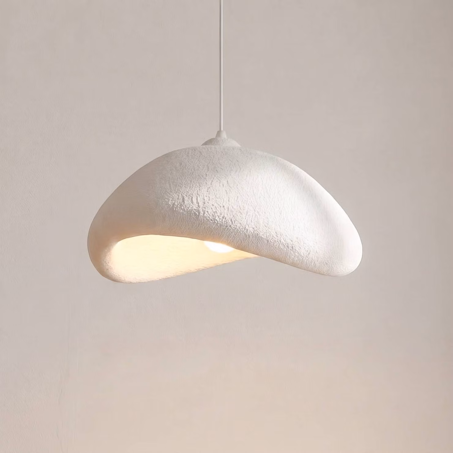 Lampada a sospensione LUNA Opviq, dimmerabile, Bianco / Opale, Soggiorno / Sala da pranzo, Plastica, Moderno, Lampada a sospensione