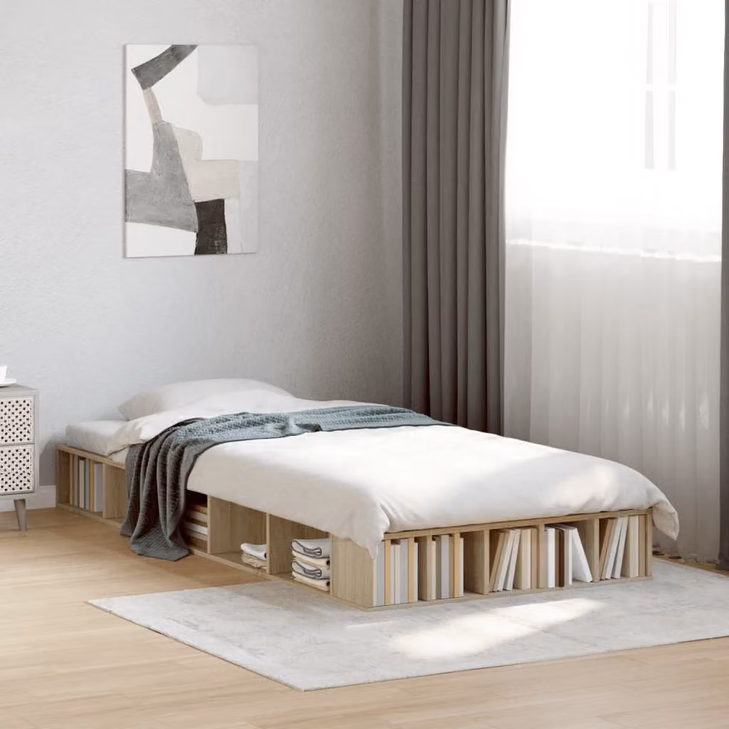 Giroletto vidaXL in Rovere Sonoma e Legno Multistrato, L 100 cm x P 200 cm