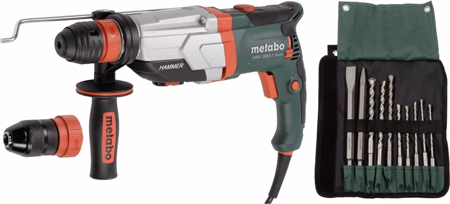 Metabo Multihammer UHEV 2860-2 Quick Set, 4 Funktionen, 2 Gang Getriebe