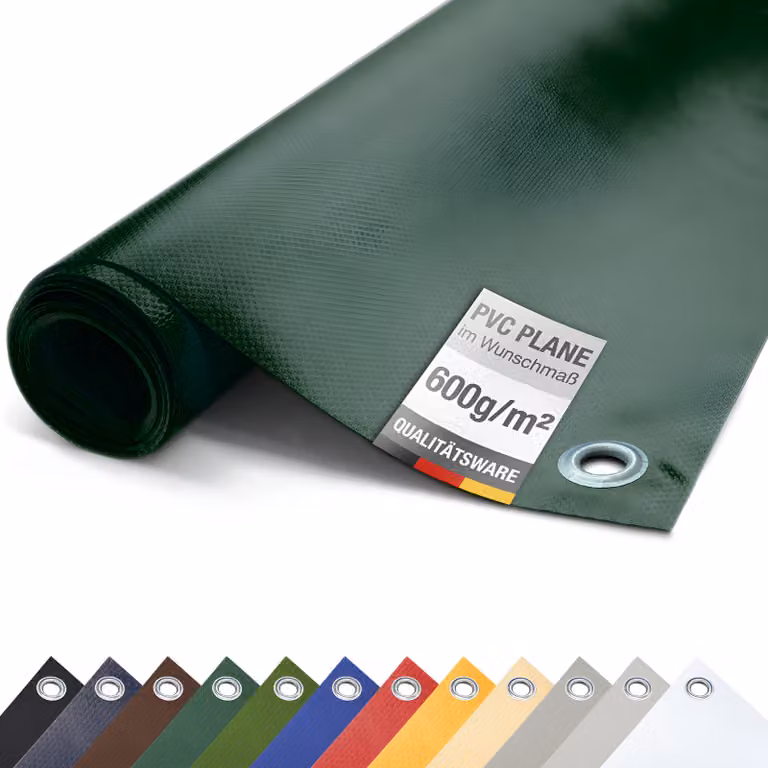 Telone per camion in PVC 600g/m² con occhielli Telone protettivo opaco (verde, 3,2 m x 2 m)