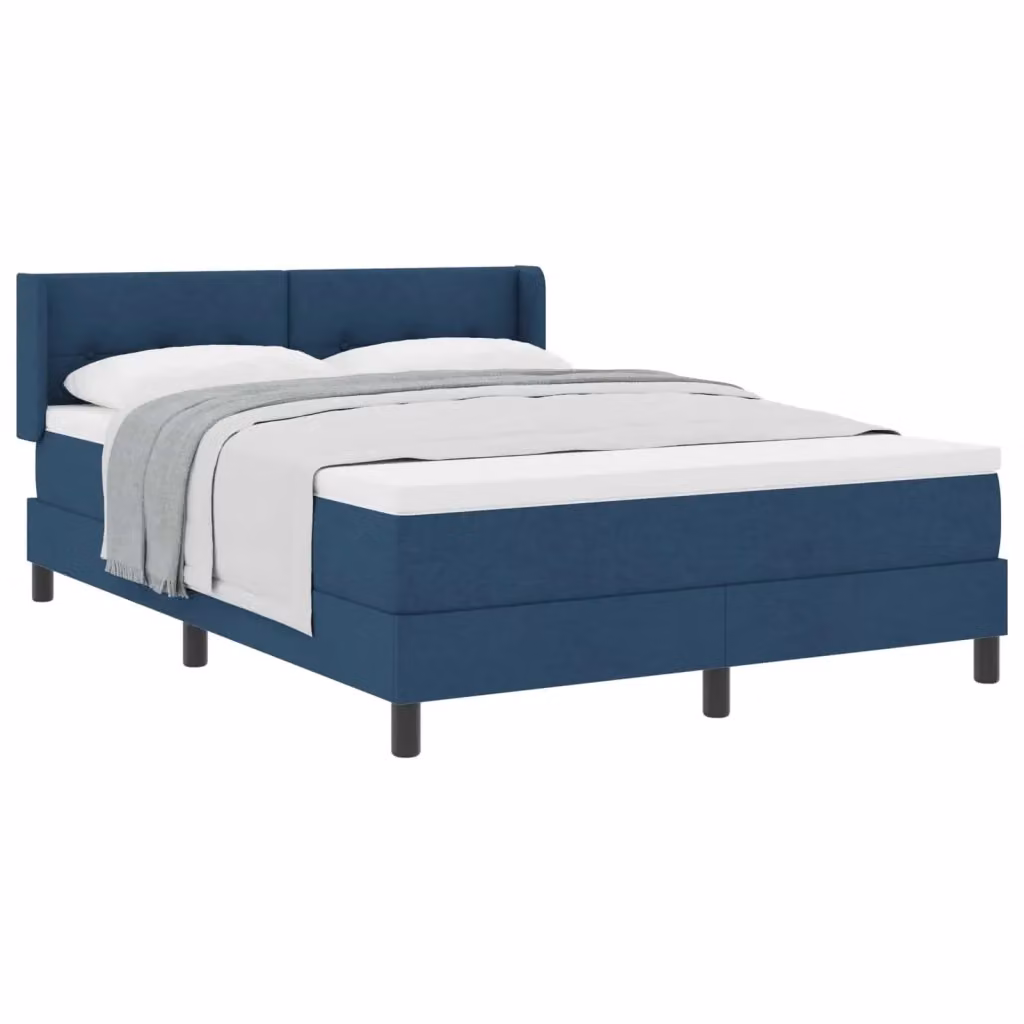 Letto a molle con testiera vidaXL in tessuto blu L: 160 cm, P: 200 cm, H: 203 cm – 2