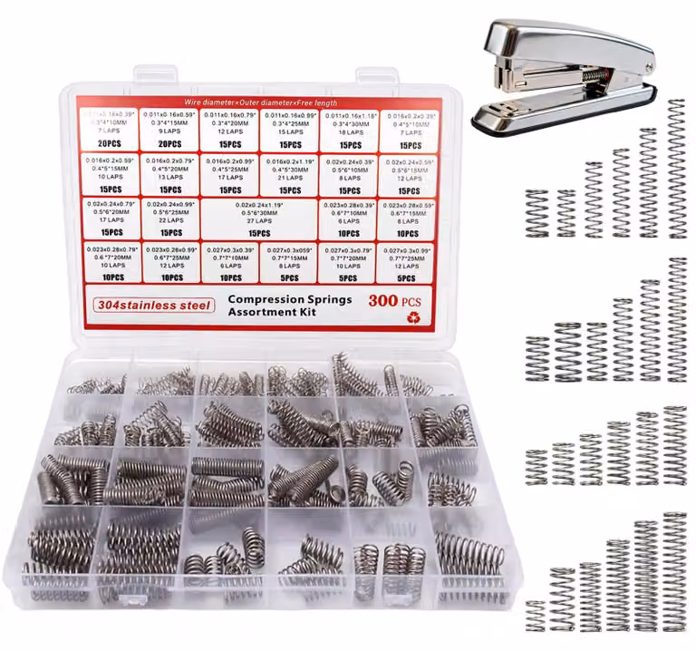 300 molle a compression in miniatura, acciaio inossidabile 304, 23 dimensioni
