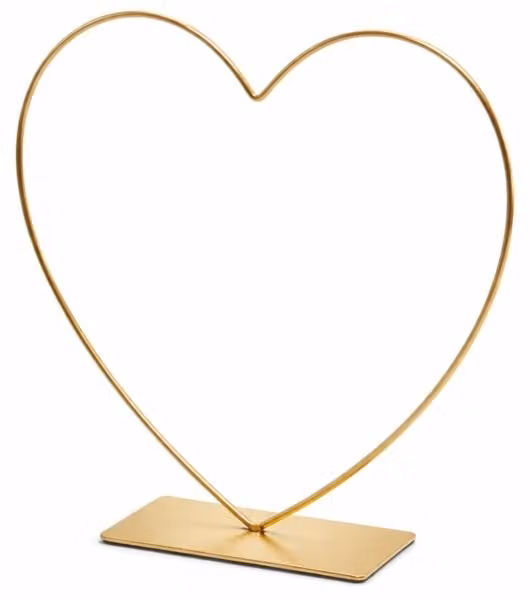 Decorazione Cornice Cuore Color Oro 58 Cm